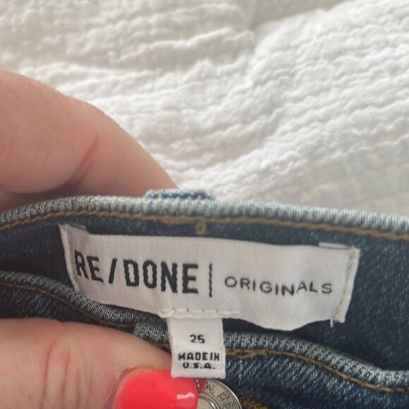 Re/done Originals High Rise Ankle Crop Stretch Jeans NEW - Picture 4 of 7